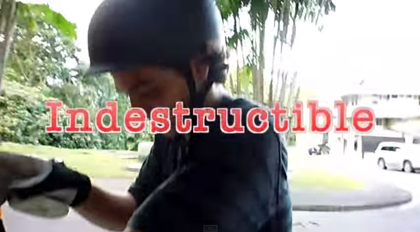 Longboard crash with Helmet